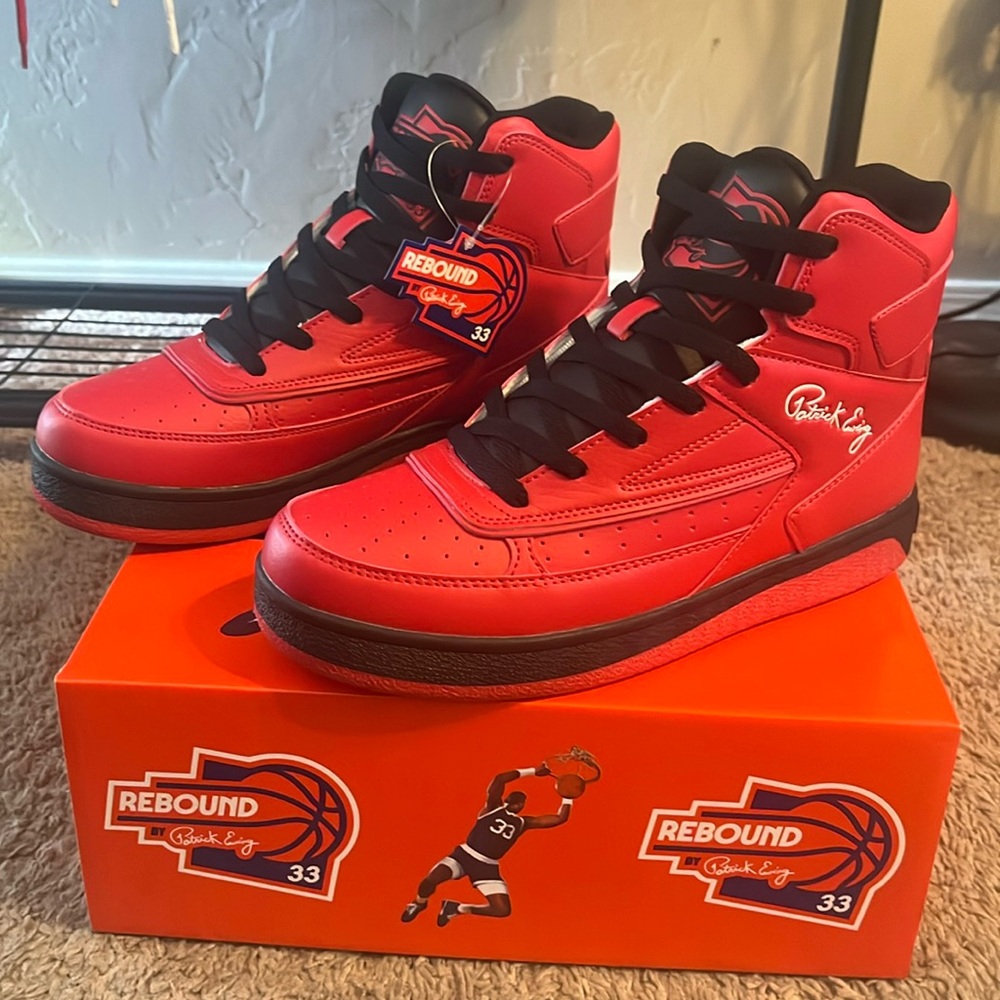 Patrick Ewing Rebound Orion (Non-Strap) Sneakers Red/Black 8.5MENS BRAND NEW